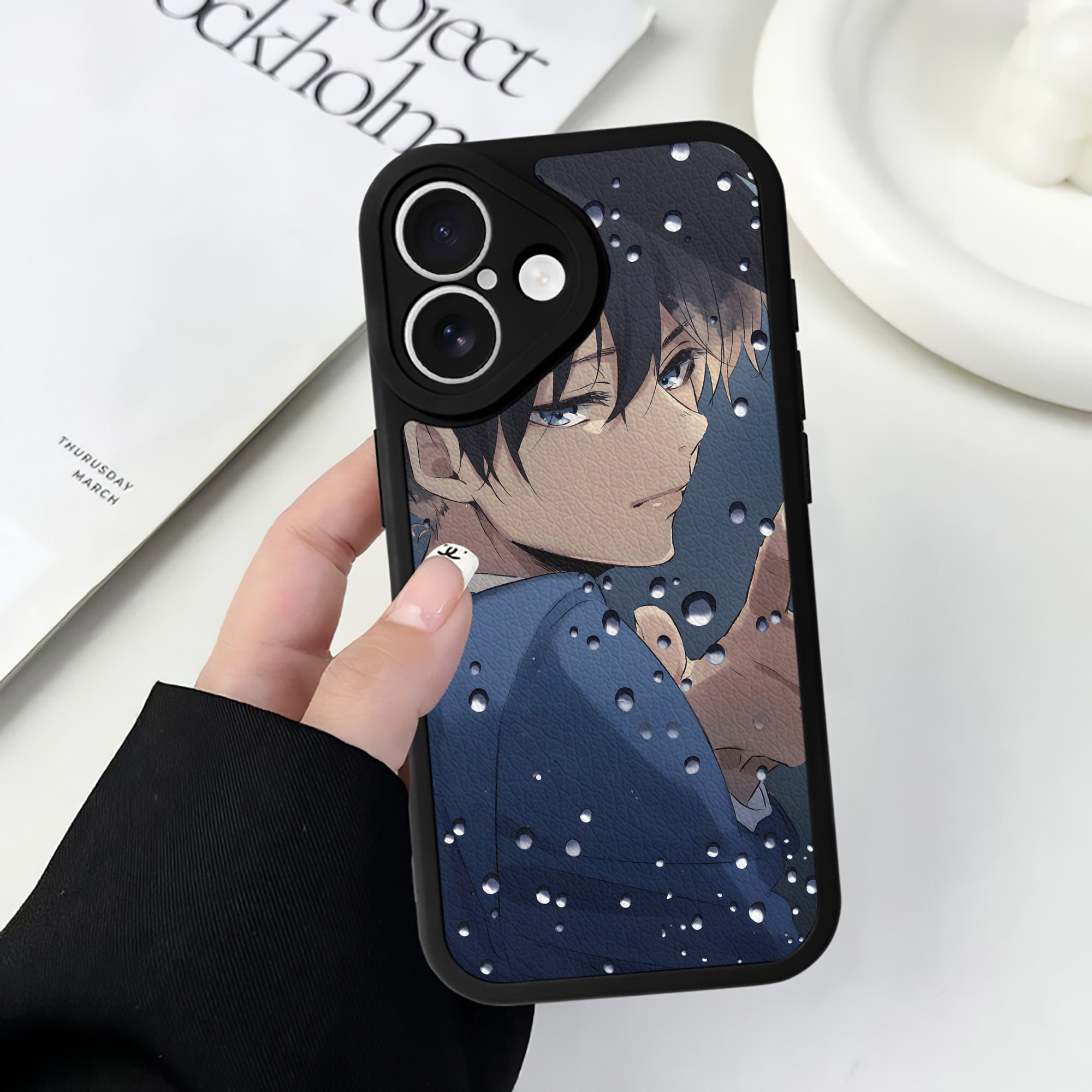 （画像用） 名探偵コナン Detective Conan 【iPhone 16シリーズ対応】シリコンスマホケース（レザー調） 材質：シリコン